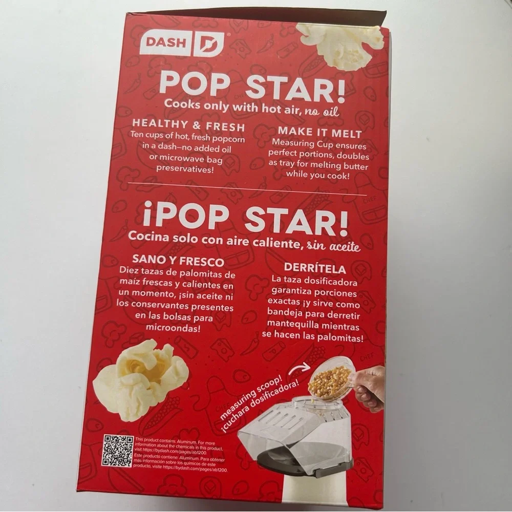 Dash Hot Air Popcorn Maker